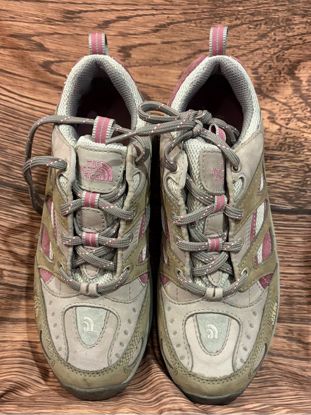 The North Face Taupe & Dusty Pink Trail Sneakers
